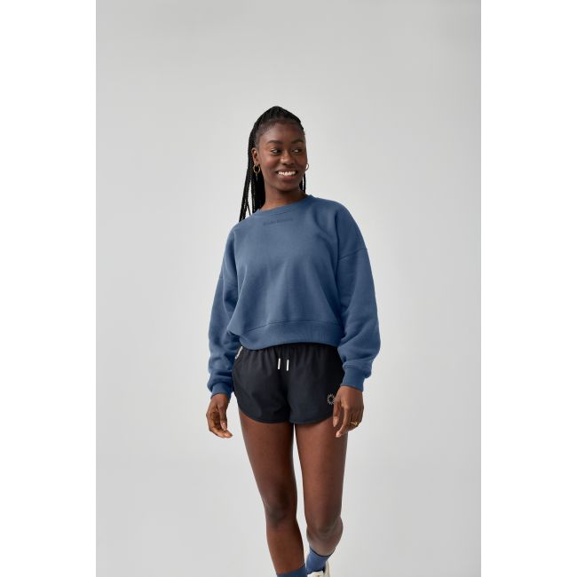 Brooks Movement Cropped Sweatshirt W – Bluză scurtă lejeră - Albastru