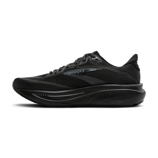 Brooks Ghost 18 Wide 2E – Pantofi alergare cu amortizare moale, calapod lat - Negru