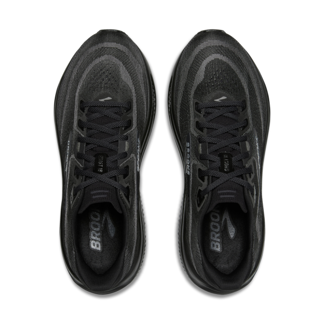 Brooks Ghost 18 Wide 2E – Pantofi alergare cu amortizare moale, calapod lat - Negru