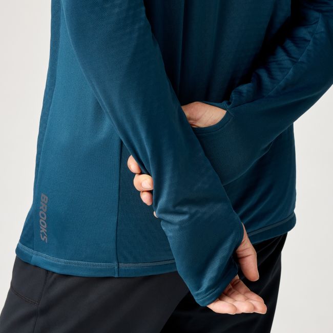 Brooks Momentum Thermal Hoodie – Hanorac termic de alergare - Albastru