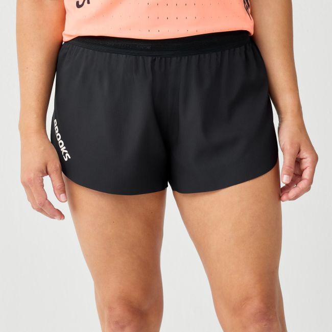 Brooks Hyperion Elite Split Short W – Pantaloni scurți de concurs cu șliț - Negru