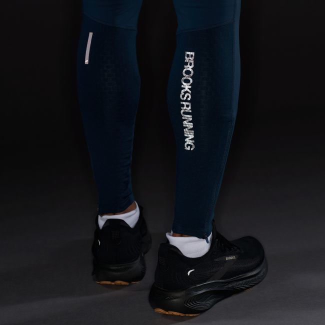 Brooks Thermal Reflective Tight – Colanți termici de alergare reflectorizanți - Albastru