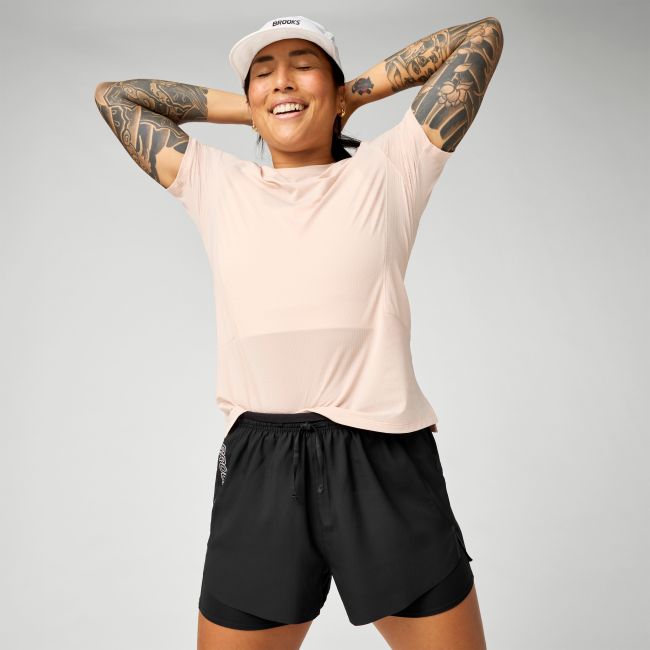 Brooks Cascadia Short 2in1 W – Pantaloni scurți de alergare trail 2 în 1 - Negru