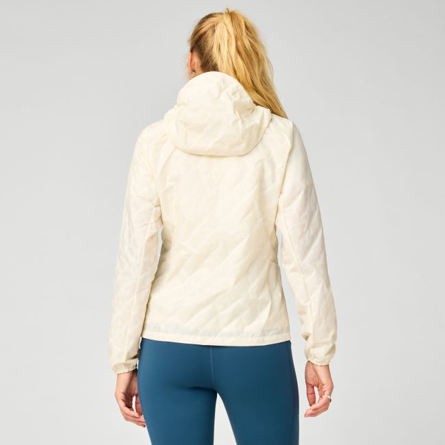 Brooks Canopy Reflective Jacket W – Geacă de alergare reflectorizantă - Alb