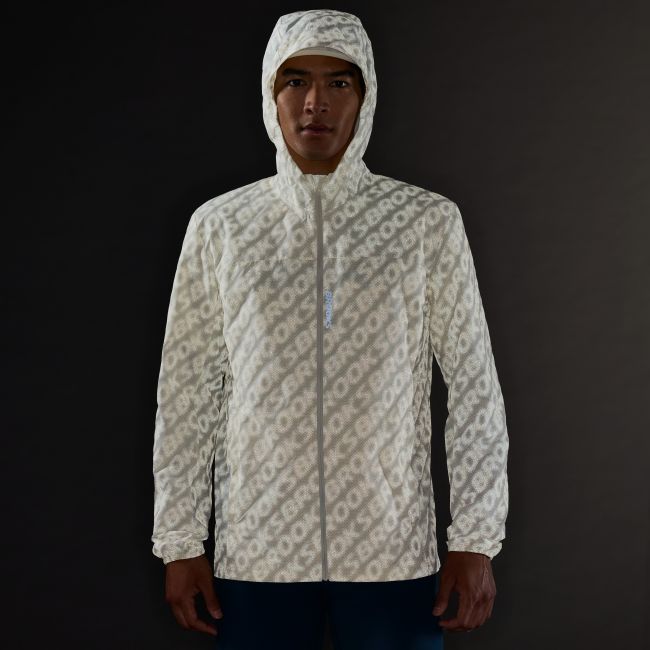 Brooks Canopy Reflective Jacket – Geacă de alergare reflectorizantă - Alb