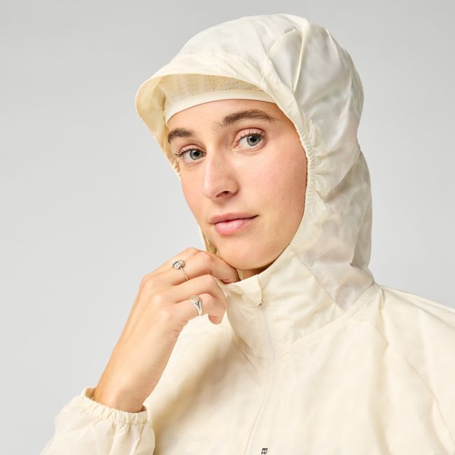 Brooks Canopy Reflective Jacket W – Geacă de alergare reflectorizantă - Alb