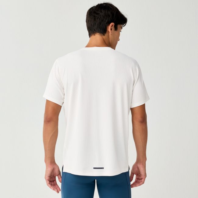 Brooks Dash Reflective Short Sleeve – Tricou de alergare reflectorizant - Alb