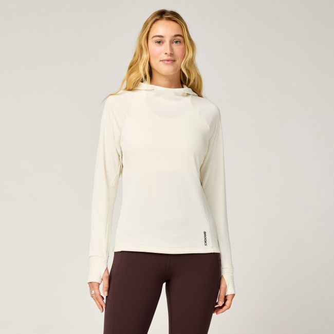 Brooks Momentum Thermal Hoodie W – Hanorac termic de alergare - Alb