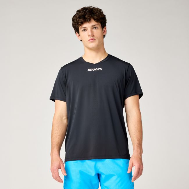 Brooks Dash Cooling Short Sleeve – Tricou de alergare răcoros - Negru