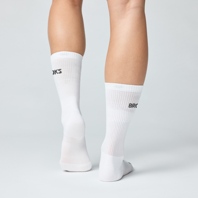 Brooks Run-In Crew Sock 3-pack – Șosete de alergare, set 3 perechi - Alb