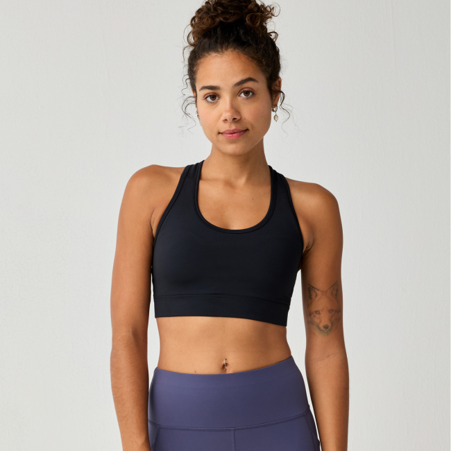 Brooks Dash Padded Bra W – Bustieră sport cu susținere medie, cu cupe - Negru