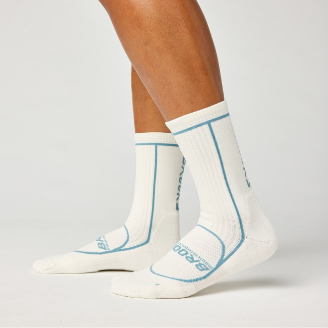 Brooks Cascadia Crew Sock – Șosete de alergare trail - Alb