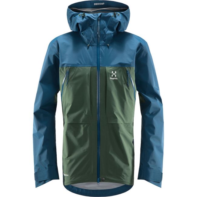 Haglöfs Vassi Touring GTX Jacket – Geacă GORE-TEX 3 straturi pentru tură de schi - Verde/albastru