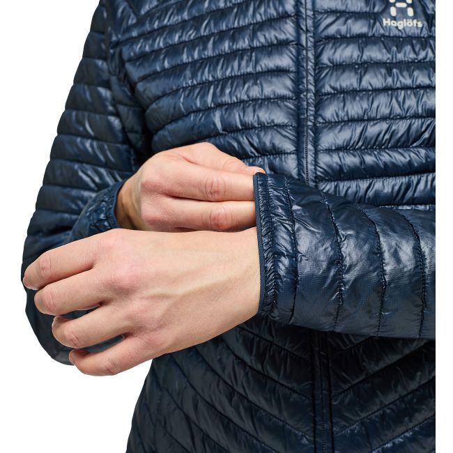 Haglöfs L.I.M Mimic Hood W – Geacă izolată ultraușoară Mimic cu glugă - Albastru închis Tarn Blue