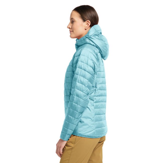 Haglöfs Spire Mimic Hood W – Geacă izolată Mimic cu glugă - Albastru deschis Frost Blue