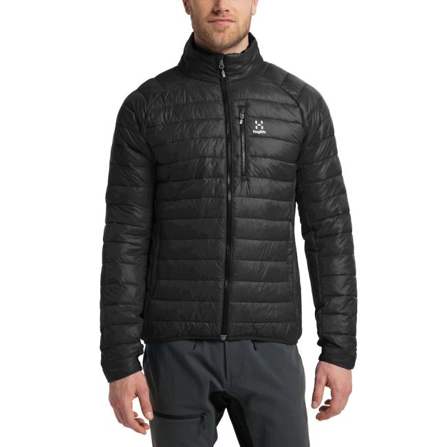 Haglöfs Spire Mimic Jacket – Geacă izolată Mimic cu glugă - Negru True Black Solid