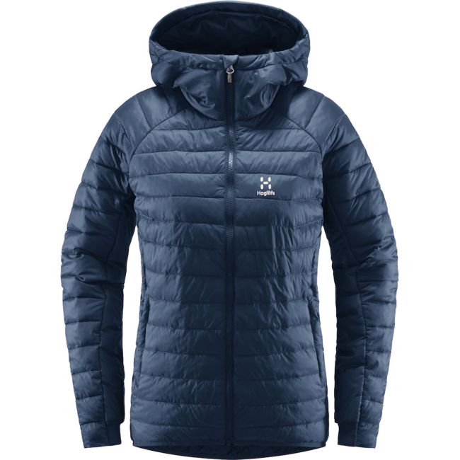 Haglöfs Spire Mimic Hood W – Geacă izolată Mimic cu glugă - Albastru închis Tarn Blue Solid