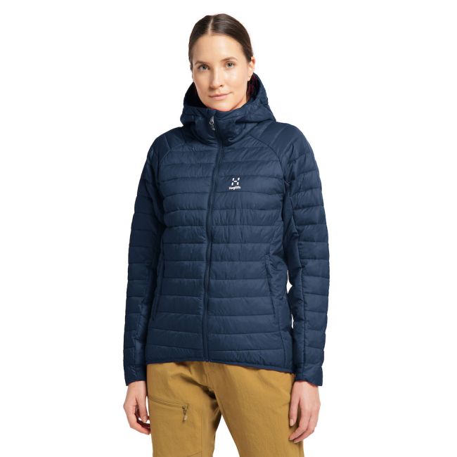Haglöfs Spire Mimic Hood W – Geacă izolată Mimic cu glugă - Albastru închis Tarn Blue Solid