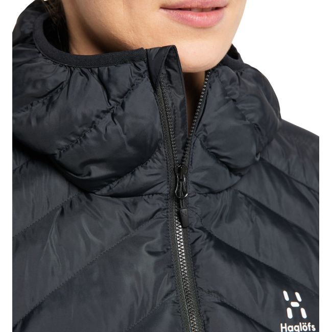 Haglöfs Särna Mimic Hood W – Geacă izolată Mimic cu glugă - Negru True Black