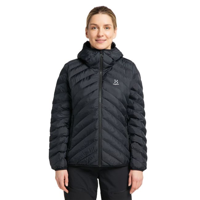 Haglöfs Särna Mimic Hood W – Geacă izolată Mimic cu glugă - Negru True Black