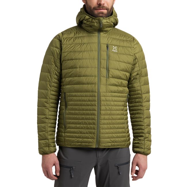 Haglöfs Micro Nordic Down Hood – Geacă din puf cu glugă - Verde Olive Green