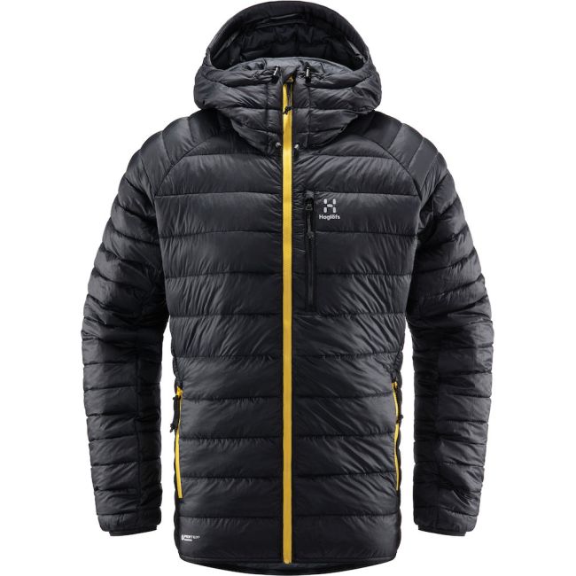 Haglöfs V series Mimic Hood – Geacă izolată Mimic Platinum cu glugă - Negru True Black