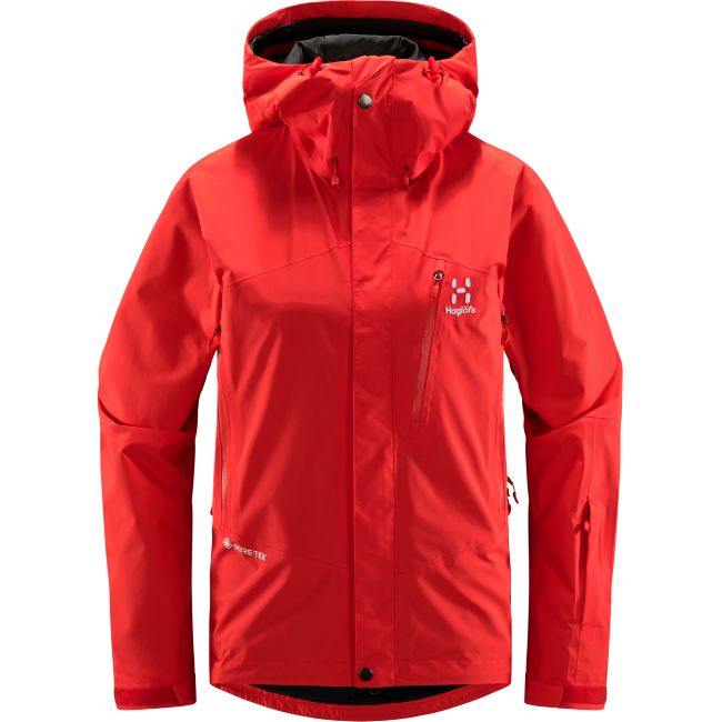 Haglöfs Astral GTX Jacket W – Geacă impermeabilă GORE-TEX pentru schi și munte - Roșu Poppy Red