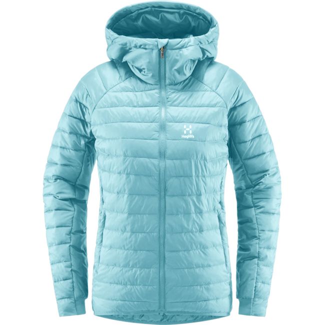 Haglöfs Spire Mimic Hood W – Geacă izolată Mimic cu glugă - Albastru deschis Frost Blue