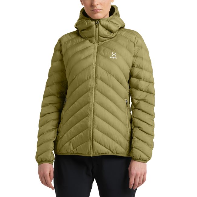 Haglöfs Särna Mimic Hood W – Geacă izolată Mimic cu glugă - Verde Olive Green