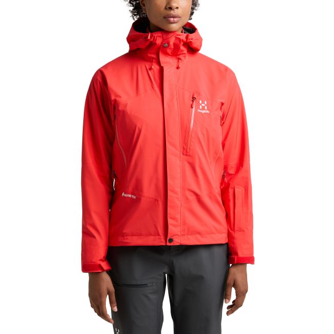 Haglöfs Astral GTX Jacket W – Geacă impermeabilă GORE-TEX pentru schi și munte - Roșu Poppy Red