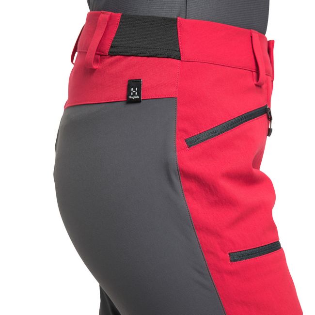 Haglöfs Rugged Flex Pant W – Pantaloni softshell outdoor - Roșu/gri