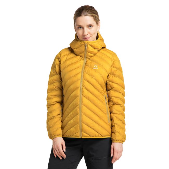 Haglöfs Särna Mimic Hood W – Geacă izolată Mimic cu glugă - Galben