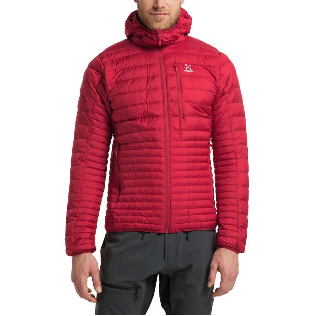 Haglöfs Micro Nordic Down Hood – Geacă din puf cu glugă - Roșu