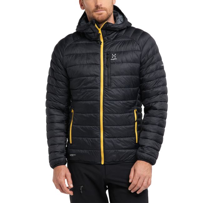 Haglöfs V series Mimic Hood – Geacă izolată Mimic Platinum cu glugă - Negru True Black