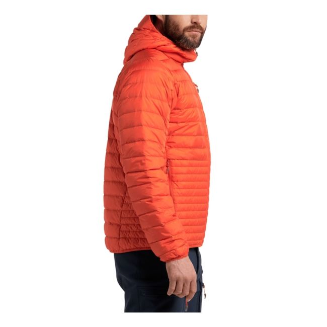 Haglöfs Micro Nordic Down Hood – Geacă din puf cu glugă - Roșu Habanero