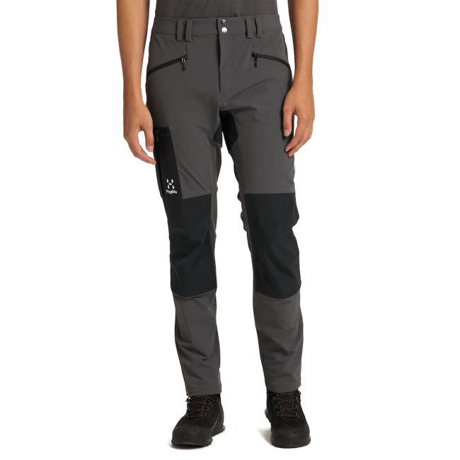 Haglöfs Rugged Slim Pant – Pantaloni softshell outdoor - Gri/negru Magnetite/True Black