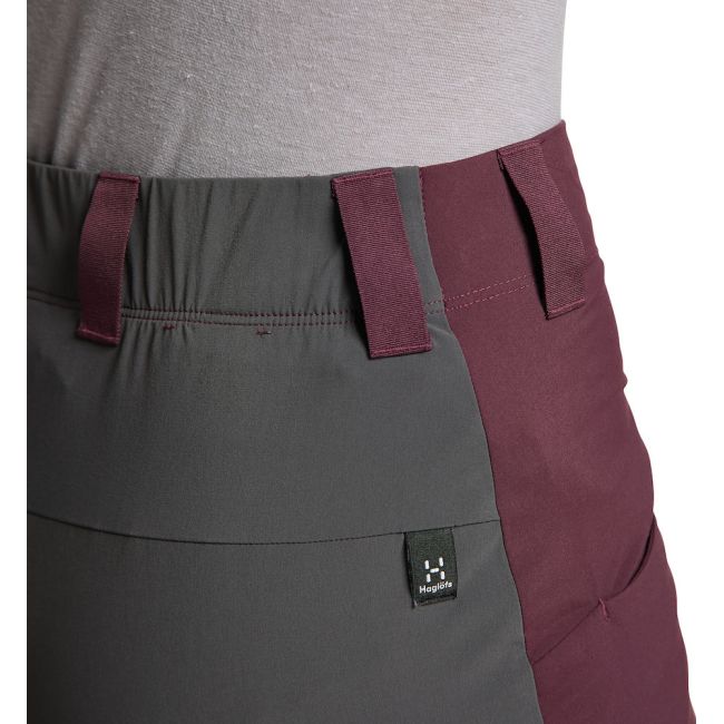 Haglöfs Lite Slim Pant W – Pantaloni outdoor ușori de vară - Roșu închis/gri