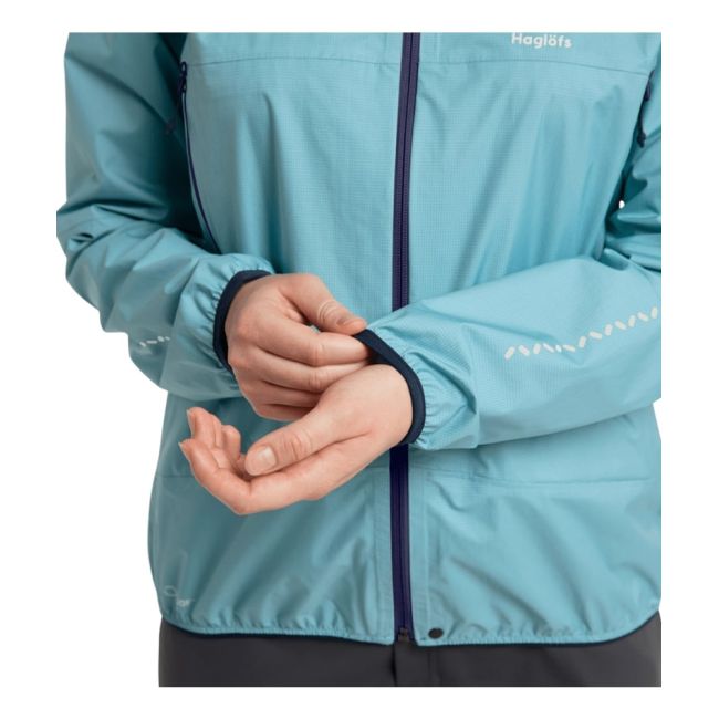 Haglöfs L.I.M Proof Jacket W – Geacă impermeabilă ultraușoară - Albastru deschis Frost Blue