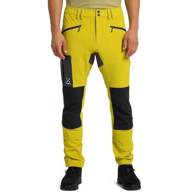Haglöfs Rugged Slim Pant – Pantaloni softshell outdoor - Verde deschis/negru