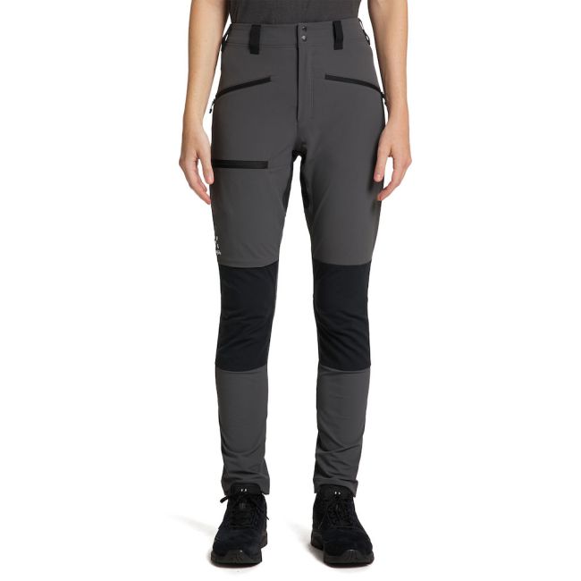 Haglöfs Mid Slim Pant W – Pantaloni softshell outdoor - Gri/negru Magnetite/True Black