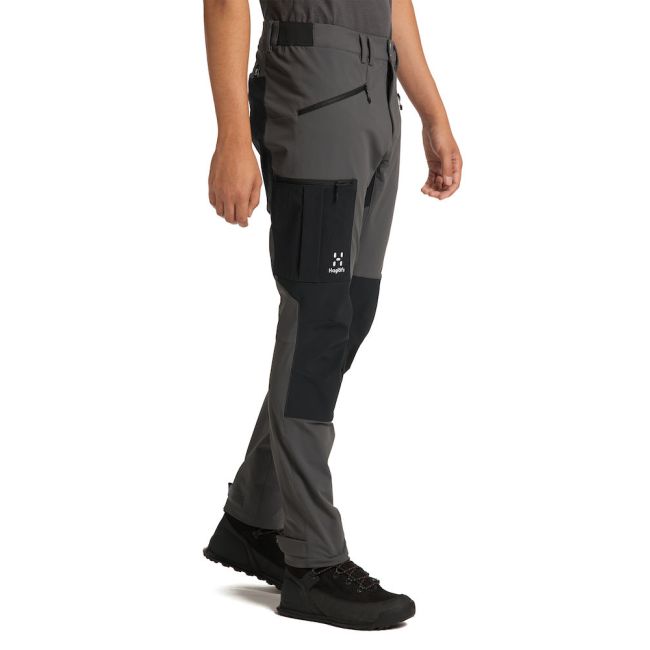 Haglöfs Rugged Slim Pant – Pantaloni softshell outdoor - Gri/negru Magnetite/True Black