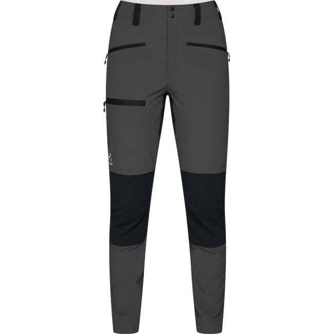 Haglöfs Mid Slim Pant W – Pantaloni softshell outdoor - Gri/negru Magnetite/True Black