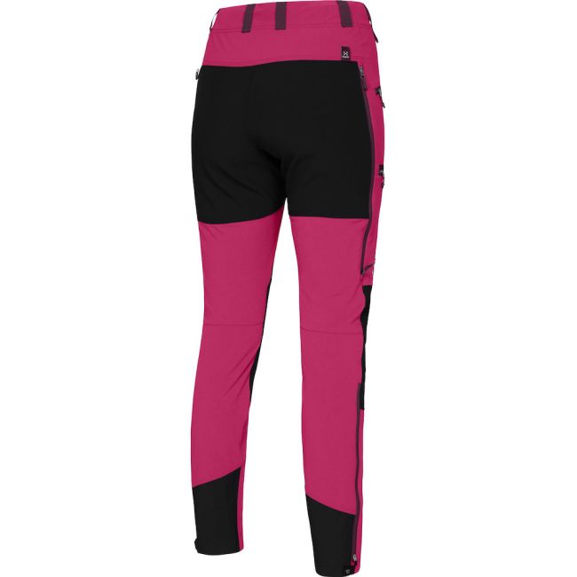 Haglöfs Rugged Slim Pant W – Pantaloni softshell outdoor - Roz/negru
