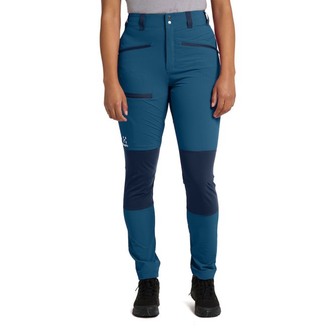 Haglöfs Mid Slim Pant W – Pantaloni softshell outdoor - Albastru/albastru închis Dark Ocean/Tarn Blue