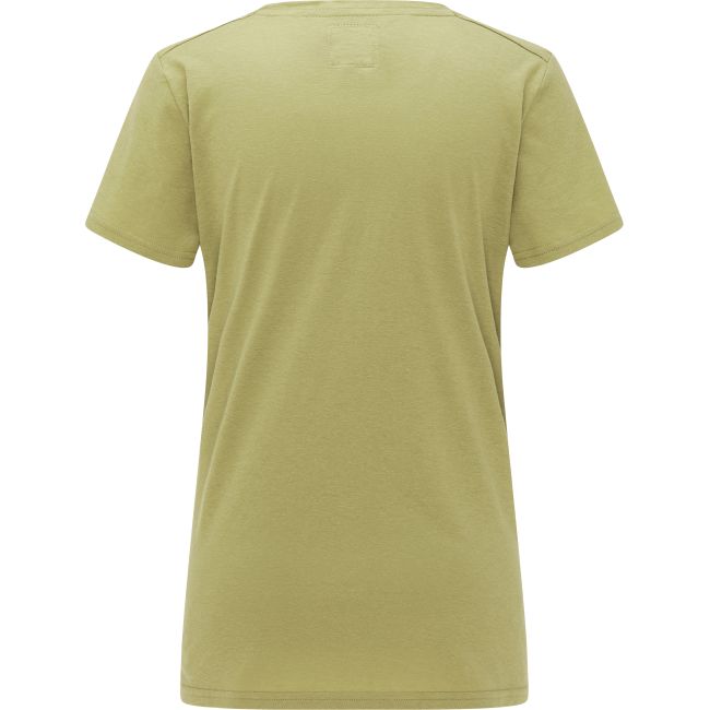Haglöfs Träd Tee Print W – Tricou din bumbac organic cu imprimeu - Verde deschis