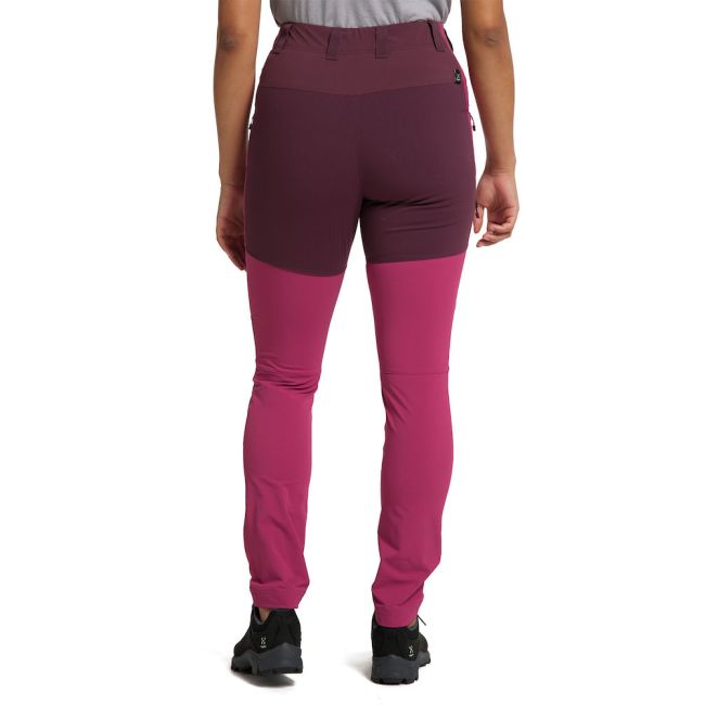 Haglöfs Mid Slim Pant W – Pantaloni softshell outdoor - Roz/roșu închis