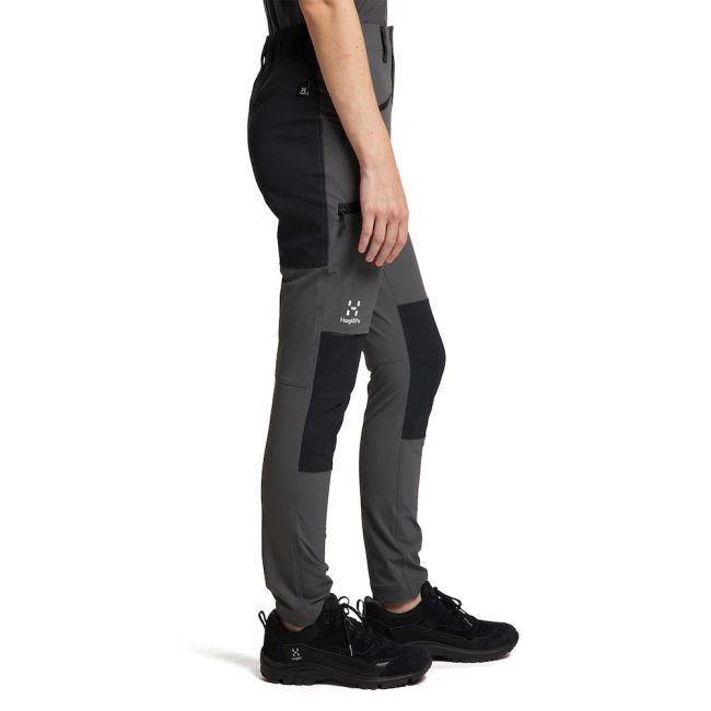 Haglöfs Mid Slim Pant W – Pantaloni softshell outdoor - Gri/negru Magnetite/True Black