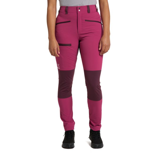 Haglöfs Mid Slim Pant W – Pantaloni softshell outdoor - Roz/roșu închis