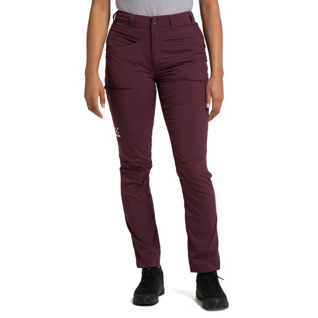 Haglöfs Lite Standard Pant W – Pantaloni outdoor ușori de vară - Roșu închis