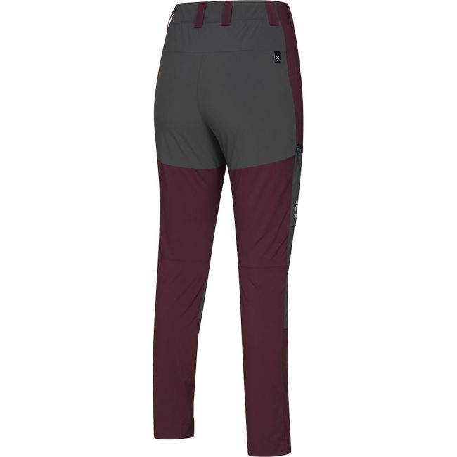 Haglöfs Lite Slim Pant W – Pantaloni outdoor ușori de vară - Roșu închis/gri